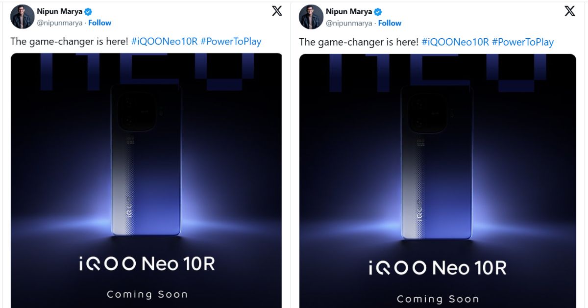 iQOO Neo 10R India Teaser